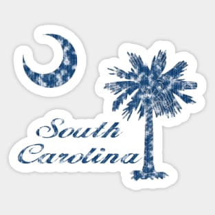 Aged Blue South Carolina Sticker
